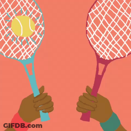 Tennis Rackets Retro Art GIF