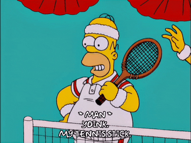 Tennis Stick Homer Simpson GIF
