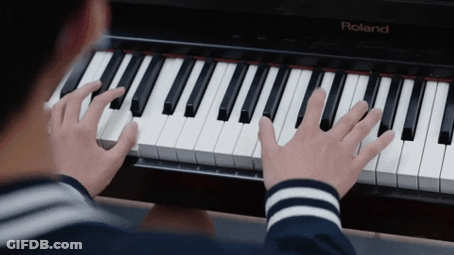 Tenor Music Playing Happy Piano Keyboard GIF