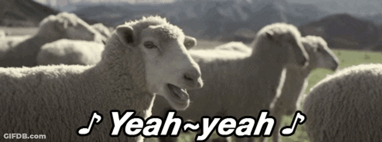 Tenor Sheep Singing Yeah Super Bowl Commercial GIF