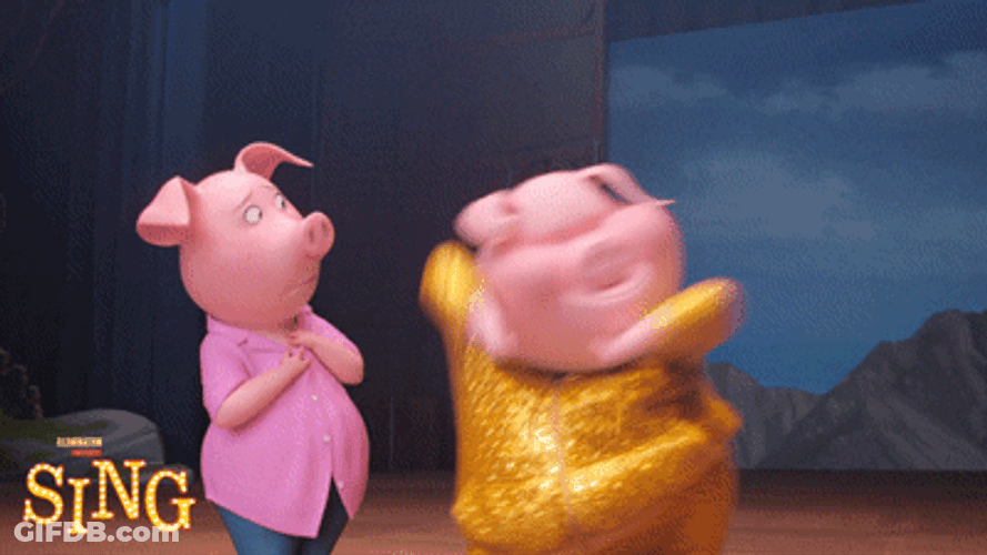 Tenor Singing Gunter Rosita Pigs Sing Movie GIF