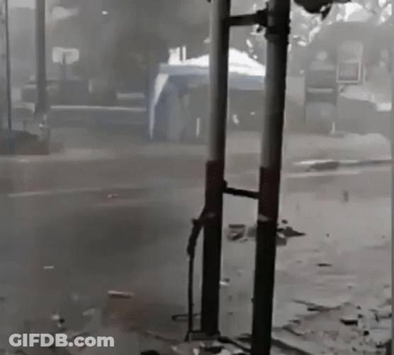 Tent Flying On Windy Day GIF
