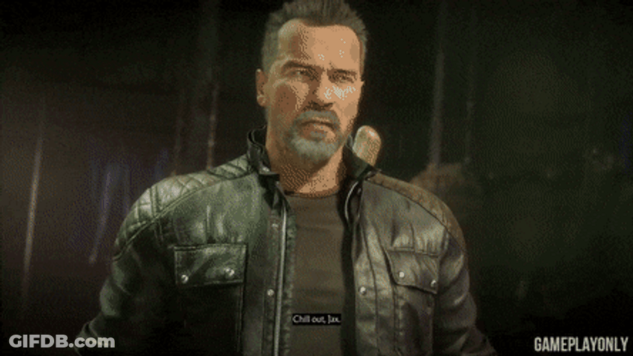 Terminator Arnold Schwarzenegger Fighting GIF