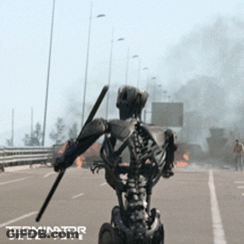 Terminator Dark Fate Sarah Connor Shooting Skynet GIF