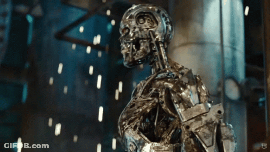 Terminator Skynet Walking Out GIF