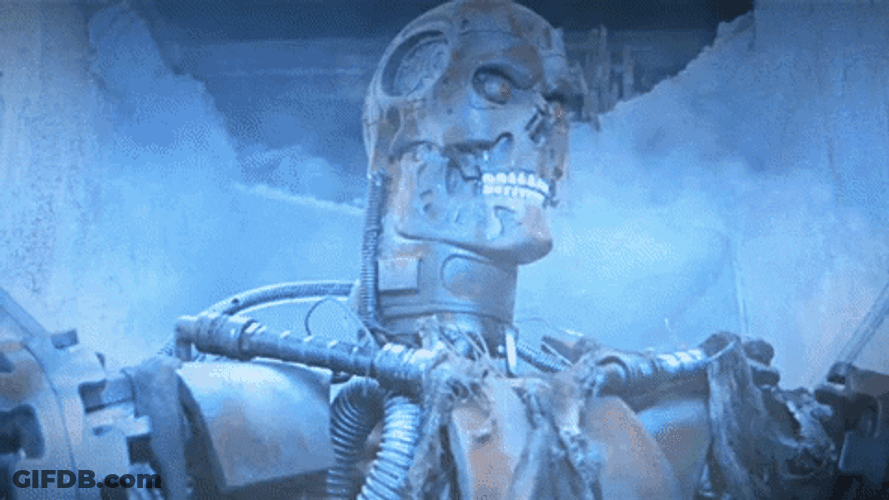 Terminator Skynet Withstanding Gunshots GIF