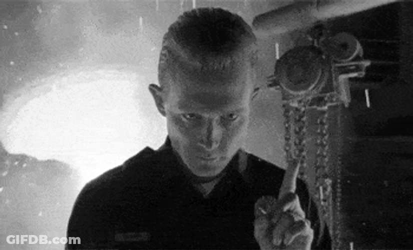 Terminator T-1000 No Hand Sign GIF
