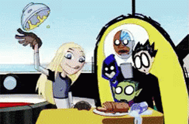 Terra Teen Titans Eats All Meatloaf GIF