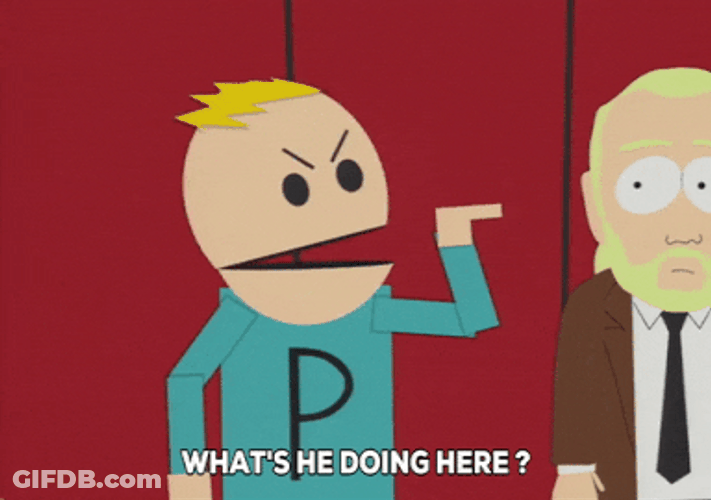 Terrance And Phillip Whats He Doing Here GIF