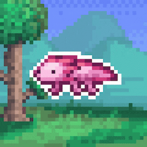 Terraria Axolotl Replaces Baby Shark GIF