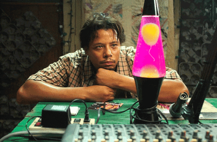 Terrence Howard Stare To Lava Lamp GIF