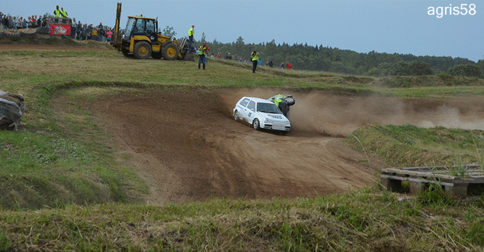 Terrible Car Crash On Race Track GIF