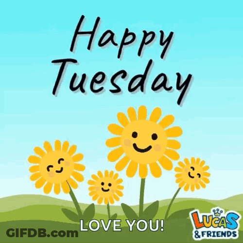 Terrific Tuesday Bright Sunflowers GIF