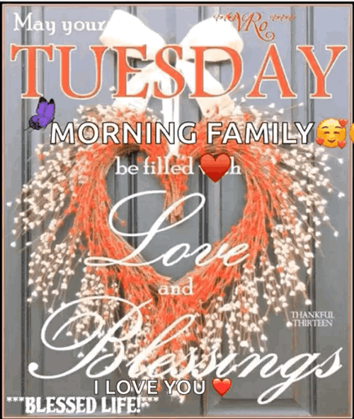 Terrific Tuesday Heart Wreath GIF