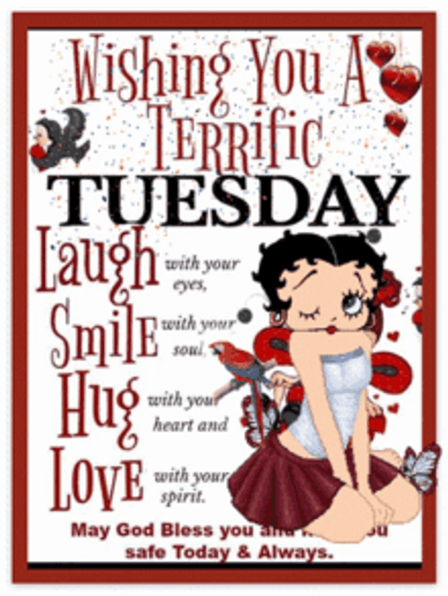 Terrific Tuesday Morning Betty Boop Winking GIF
