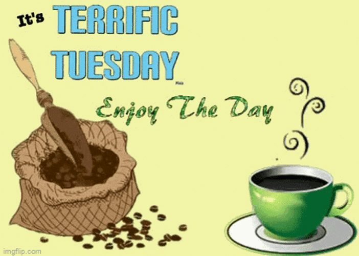 Terrific Tuesday Smoking Coffee GIF