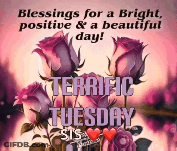 Terrific Tuesday Sparkling Lilac Flowers GIF