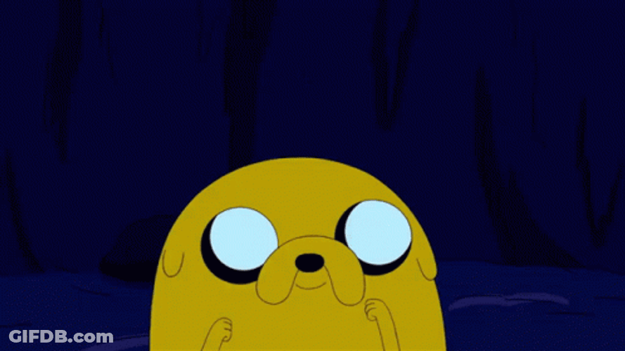 Terrified Jake The Dog GIF