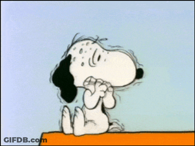 Terrified Poor Snoopy GIF