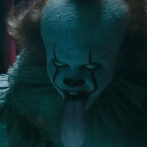 Terror Pennywise Sticking Tongue Out GIF