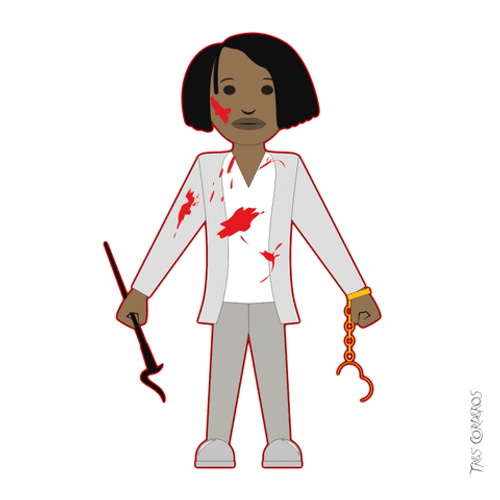 Terror Woman Stained With Blood GIF