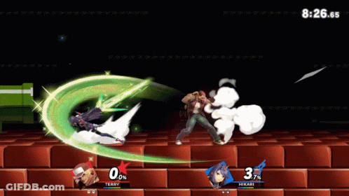 Terry And Hikari Fighting In Video Game GIF
