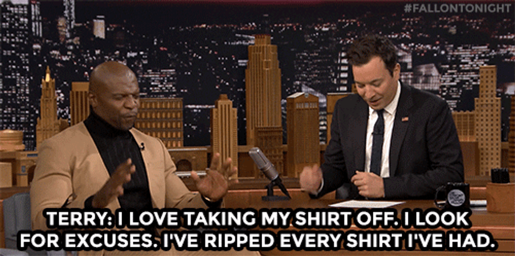 Terry Crews Jimmy Fallon Interview GIF