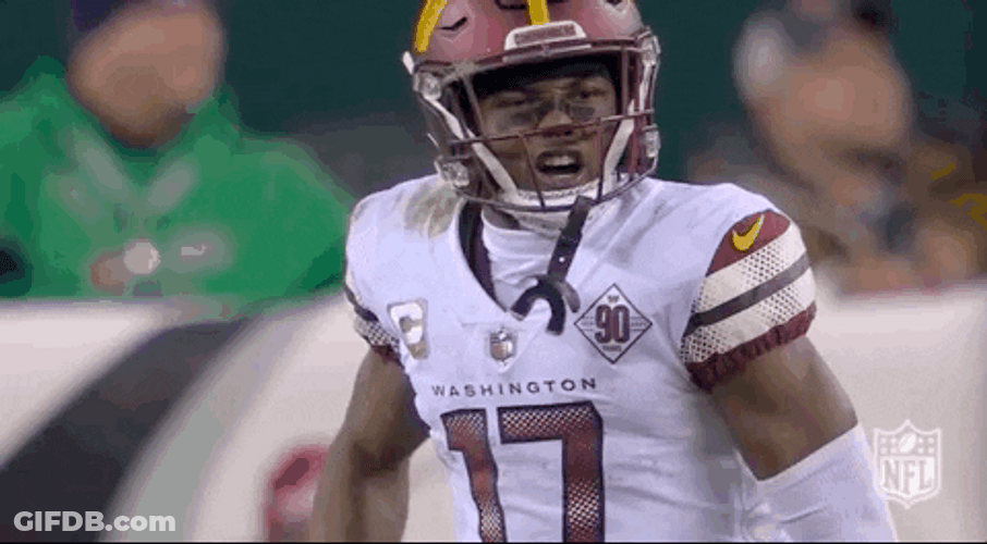 Terry Mclaurin Washington Commanders Jump Snaps GIF