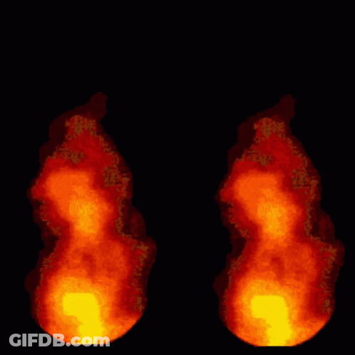 Tesla Logo With Flames GIF