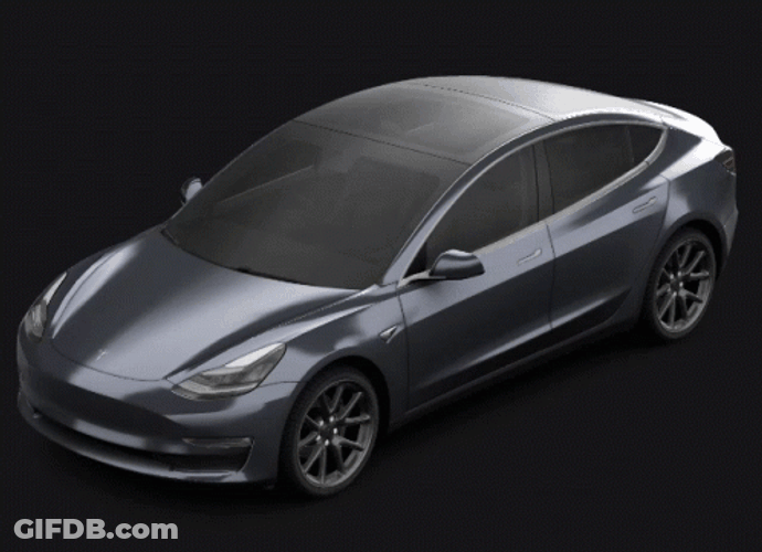 Tesla Model 3 Trunk Pop GIF
