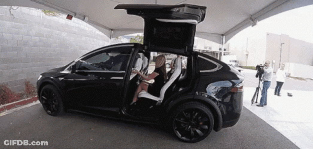 Tesla Model X Adventure Car Door Down GIF