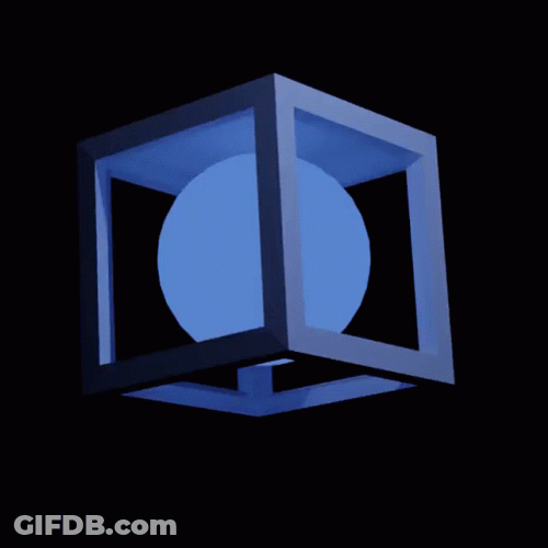 Tesseract Crystal Ball Center Twirling GIF