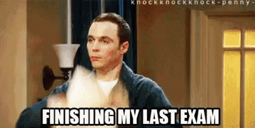 Test Day Sheldon Cooper BigBang Theory GIF