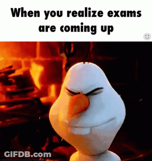 Test Day Startled Olaf Frozen GIF