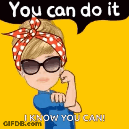 Test Day Strong Cartoon Lady GIF