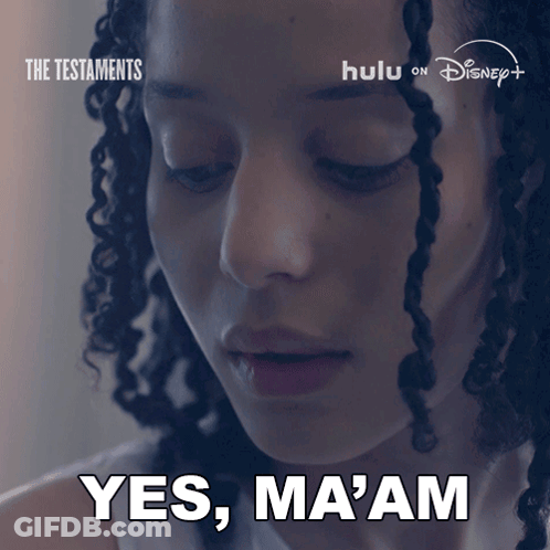 Testaments Poster Woman With Eyes Closed GIF