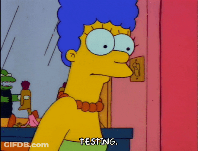 Testing Mic Marge Simpsons GIF