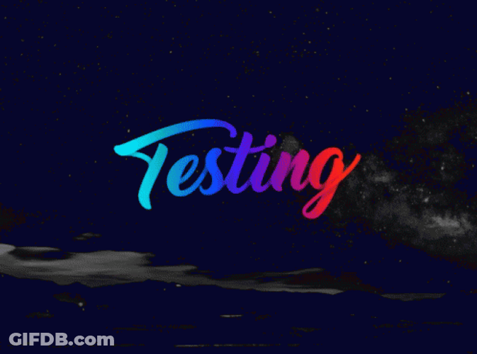 Testing Neon Colorful Word Art GIF