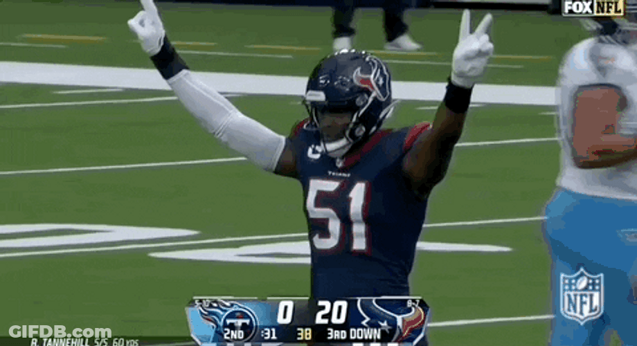 Texans Player Peace Sign GIF