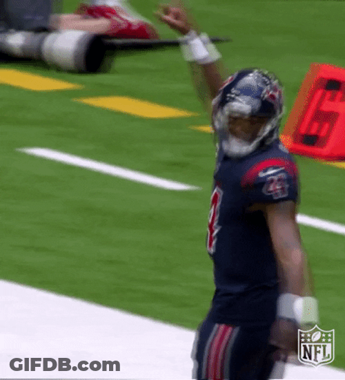 Texans Player Pointing Upward GIF