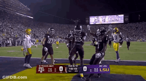 Texas A&M Vs LSU Football Game GIF
