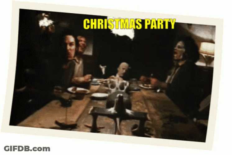 Texas Chainsaw Bloody Christmas Party GIF