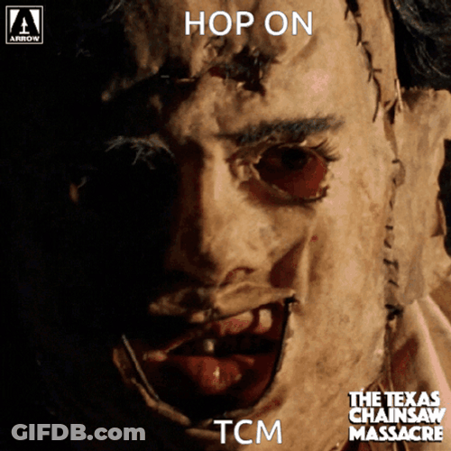 Texas Chainsaw Hop On Leatherface GIF