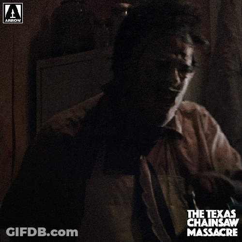 Texas Chainsaw Massacre Crazy Horror GIF