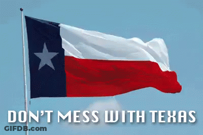 Texas Flag Waving Don't Mess With Texas GIF