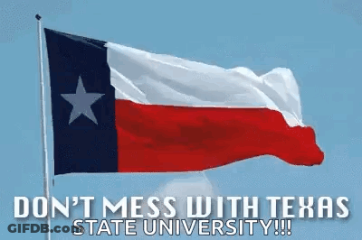 Texas Flag Waving With Do Not Mess With Texas GIF