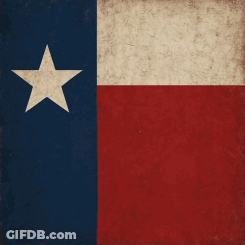 Texas Flag With Couple Kissing GIF