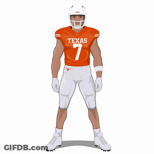 Texas Football Player Number 7 GIF