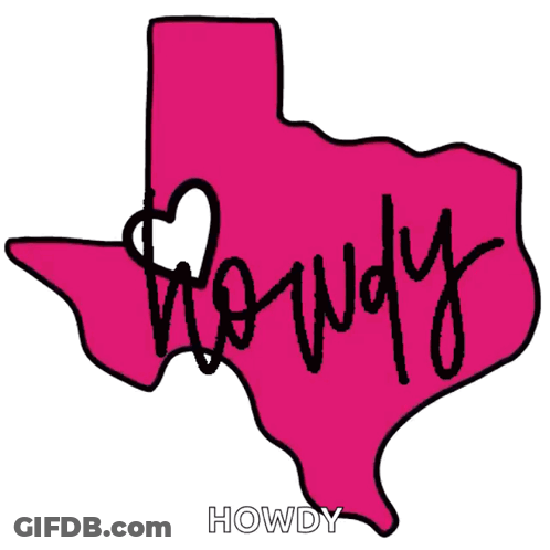 Texas Map With Howdy GIF