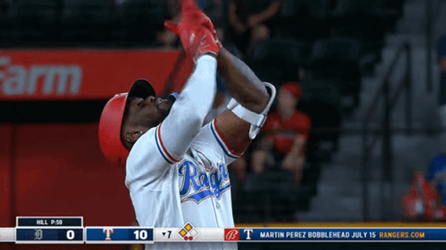 Texas Rangers Adolis Garcia Clapping GIF